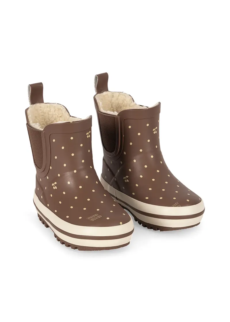 Regenlaarzen Roi - Cherry Dot Marrone - Rubber - Konges Sløjd