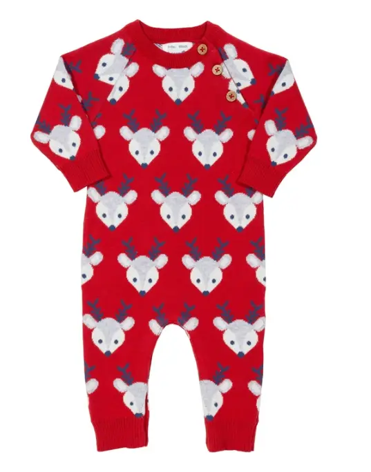 Reindeer knit romper cotton - Kite Clothing