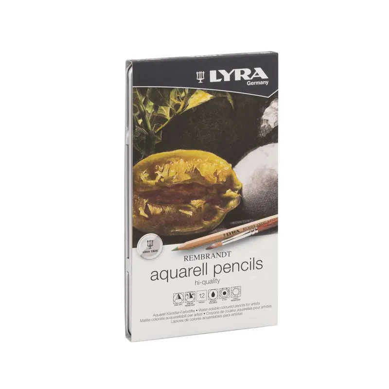 Rembrandt Aquarelpotloden 12 kl. in blik - Lyra