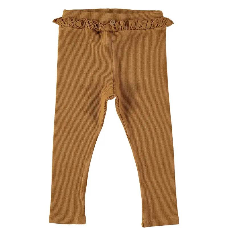 Ribbed leggings ocher Dear Mini