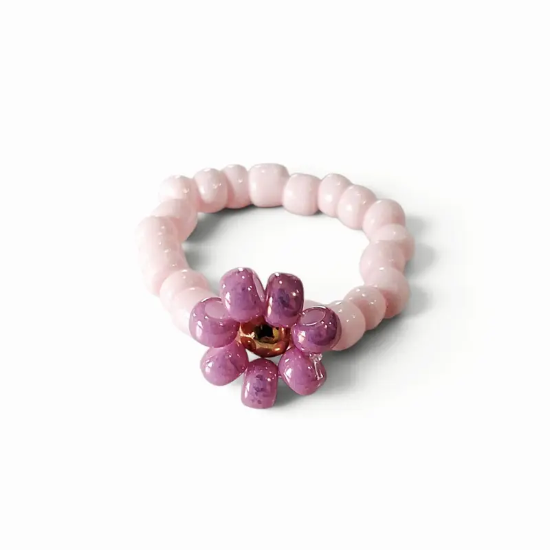 Ring Bloem Roze