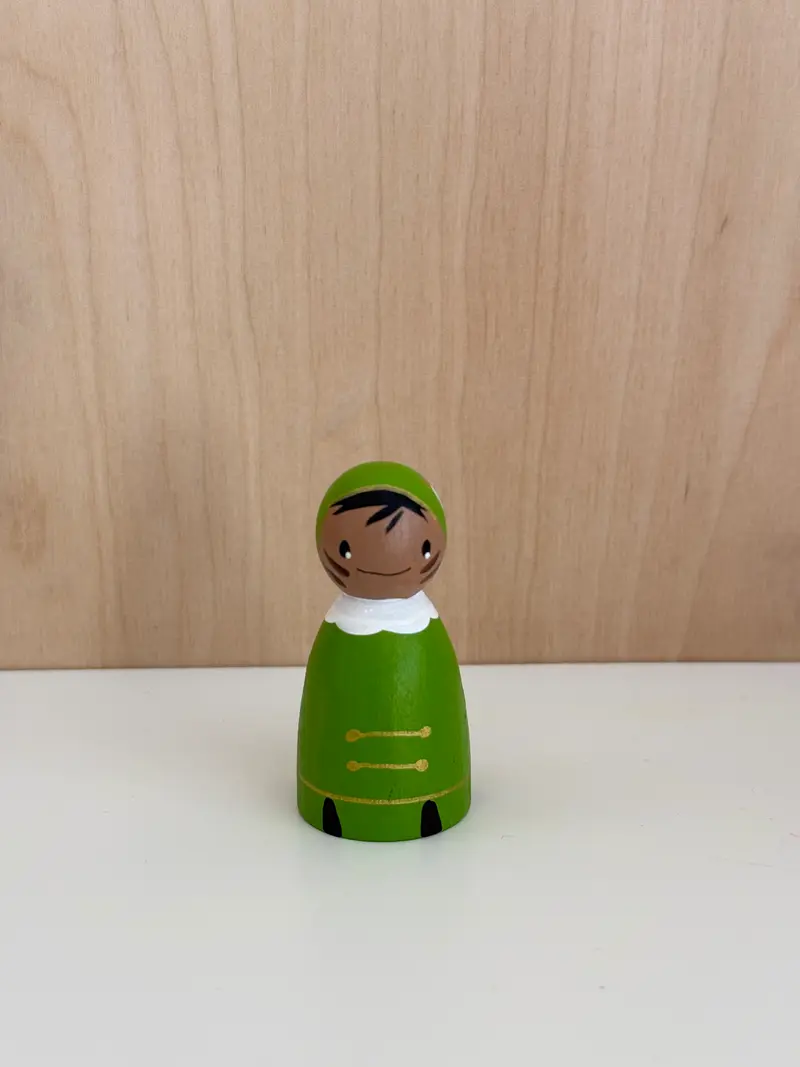 Roetveeg Piet Groen met Huidskleur Handgeschilderd