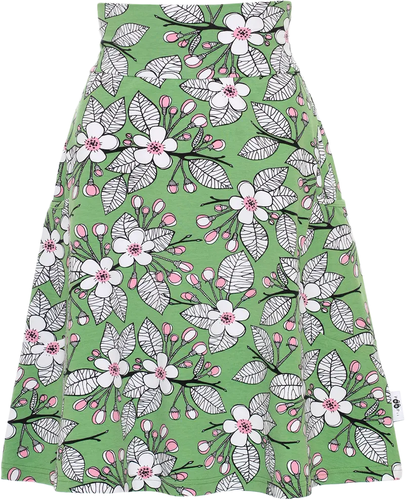 Rok PISARA skirt Apple Garden Forest Light Pink S-XXXL - Paapii Design