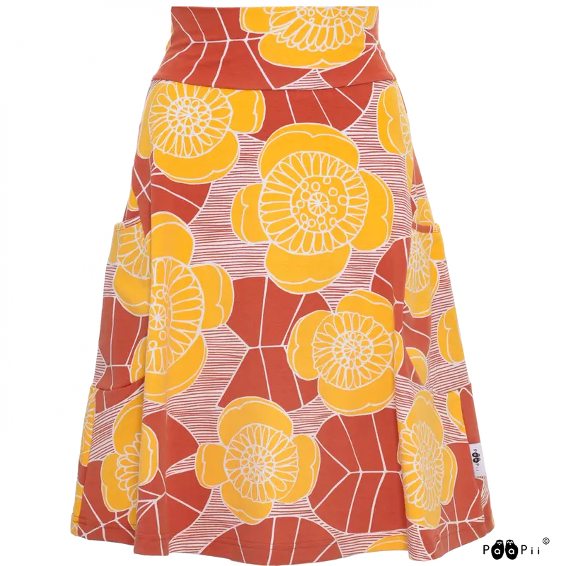 Rok PISARA skirt Ulpukka Rust S-XXXL - Paapii Design