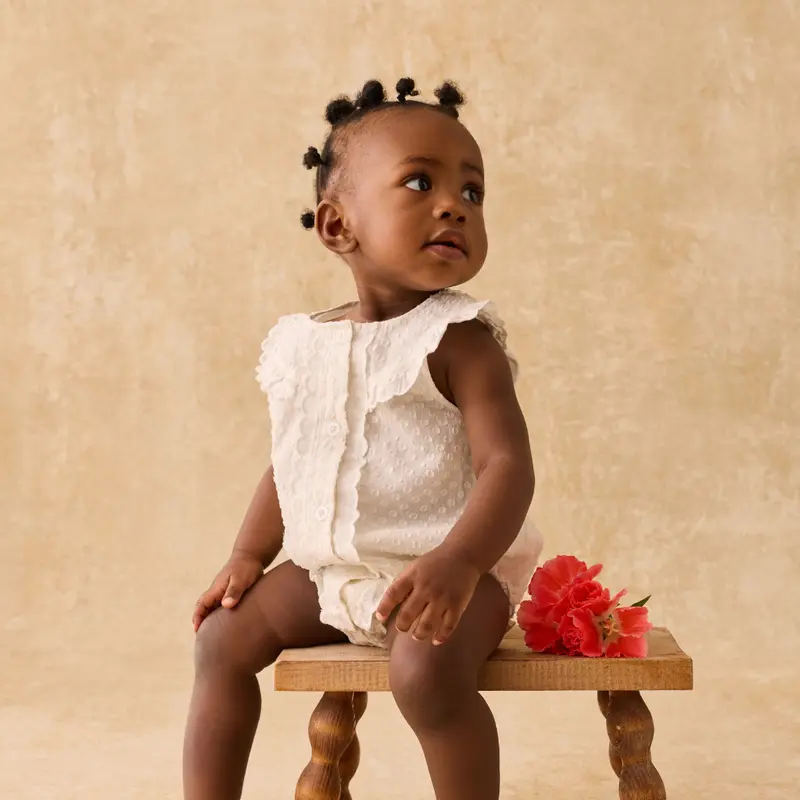 Romper Jada - Katoenmix - Off White/Wit - Louise Misha
