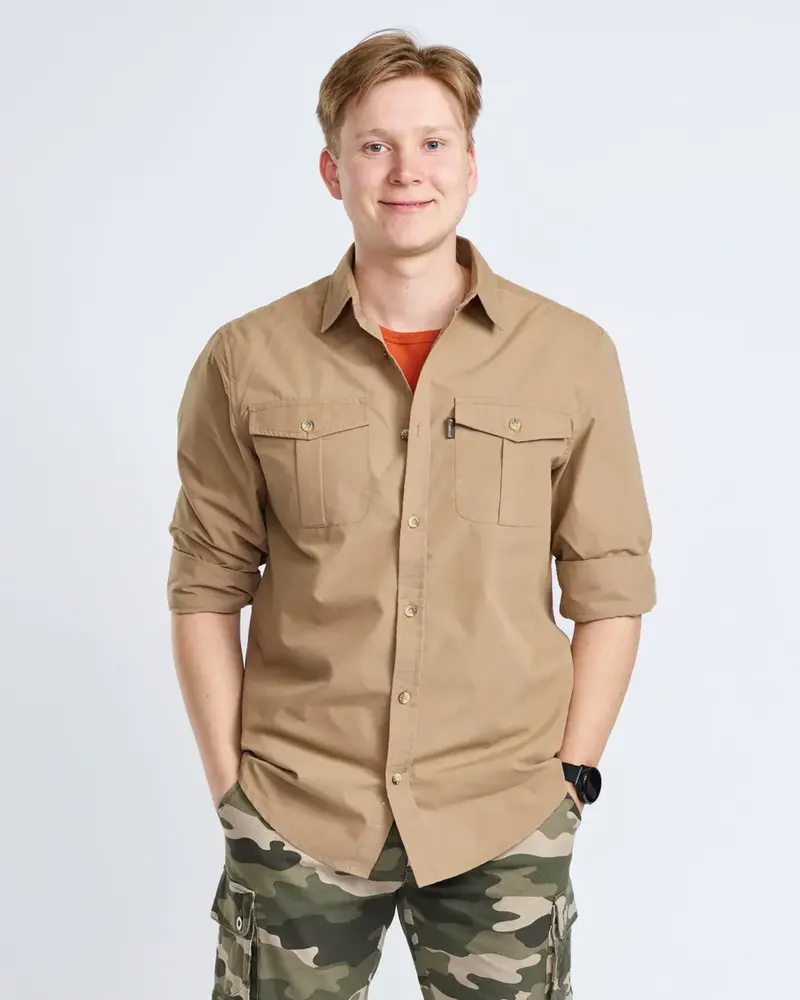 Safari L/S Shirt - Men - Sandstone - Pinewood