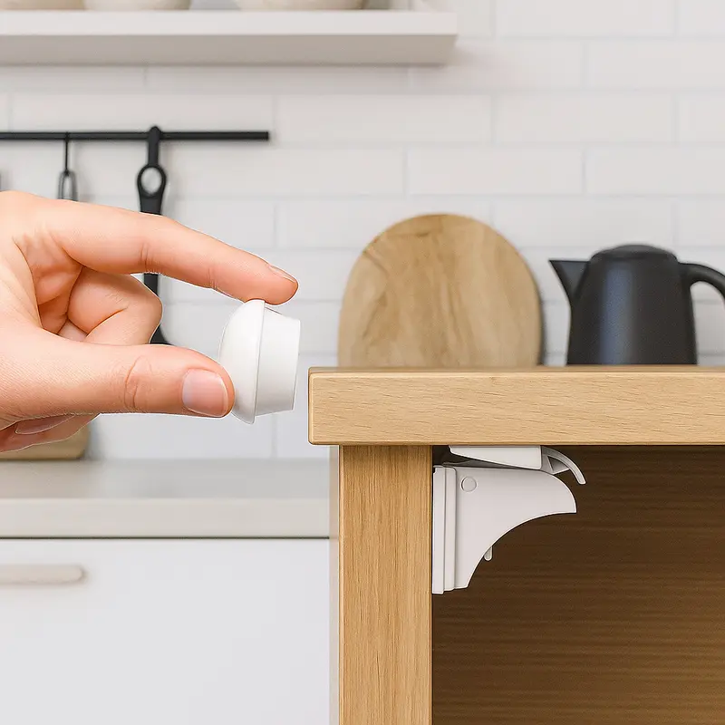 SafeSpace Click – Invisible Protection – Magnetic Child Lock Without Drilling