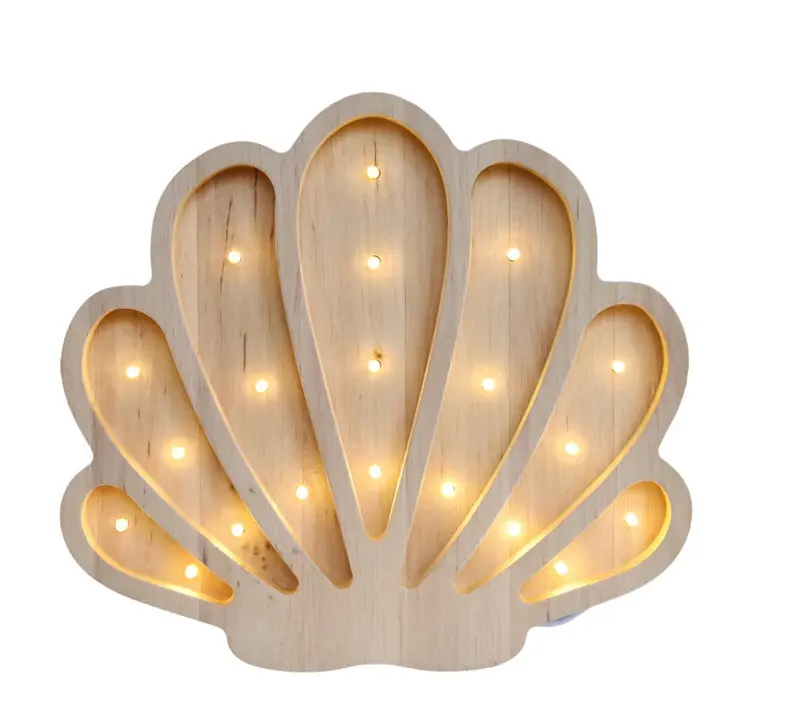 Schelp Houten Lamp