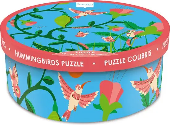 Scratch Puzzel - Kolibries - 100 stukjes