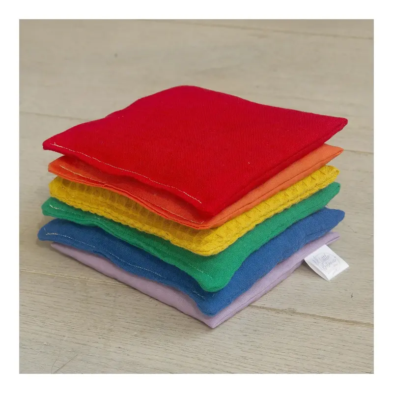 Sensorische Pittenzakjes Regenboog - 6 stuks