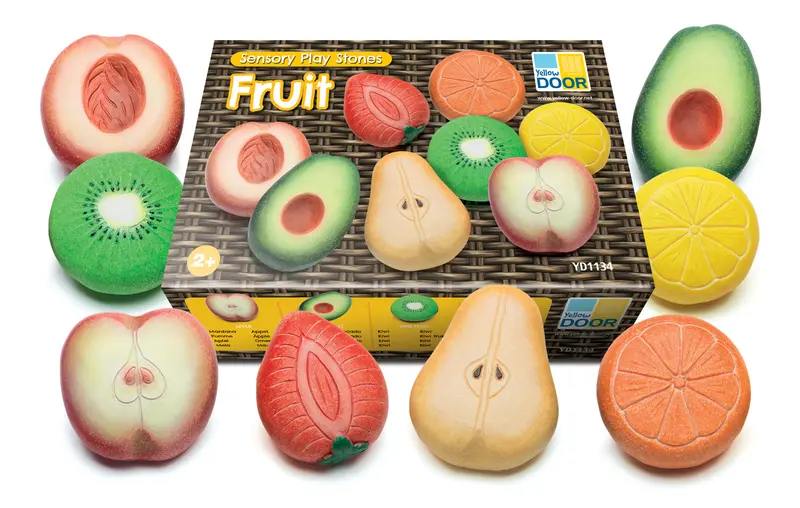 Sensory Play Stones Fruit | Yellow Door