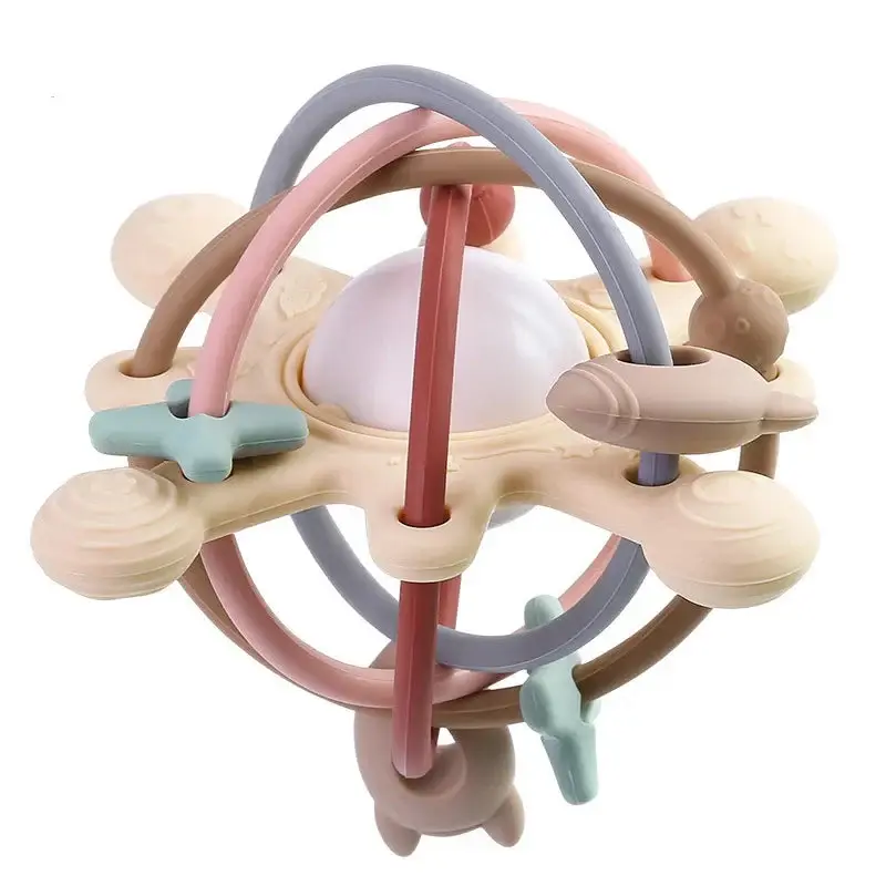 Sensory Rattle Ball – Soft Grab moro – Leker med tenner i silikon for baby