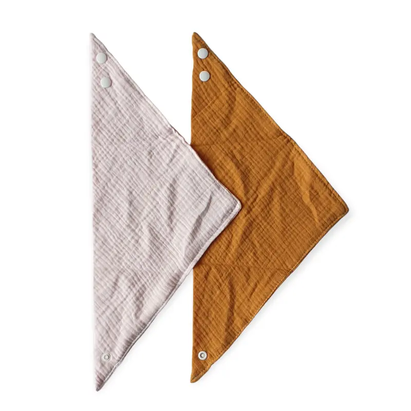 Set van 2 Mousseline Bandana Slabbetjes