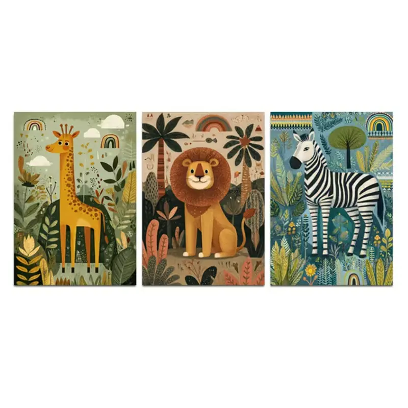 Set van 3 Canvas 'Kenia'