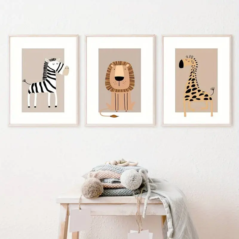 Set van 3 Canvas Posters 'Afrika'