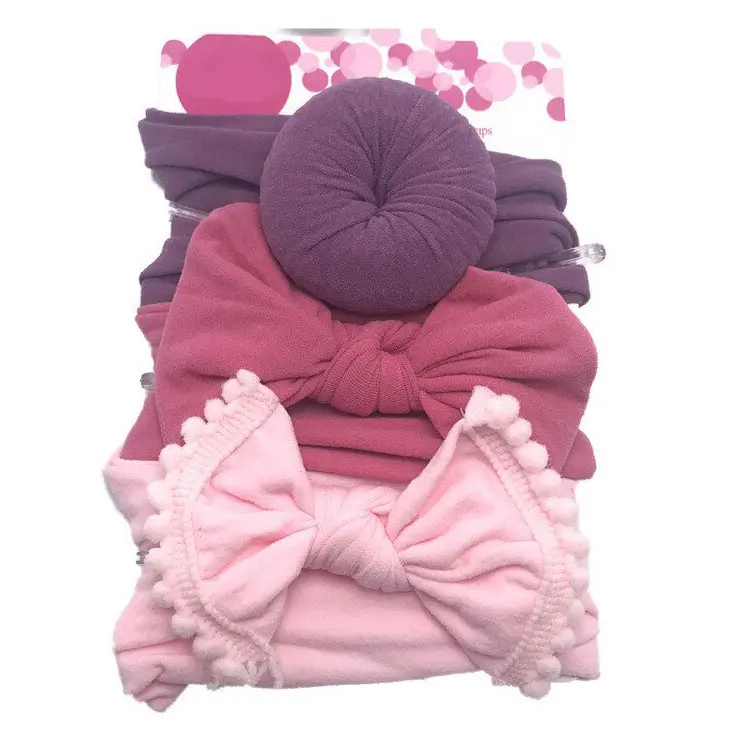 Set van 3 Elastische Hoofdbanden (Roze/Paars)
