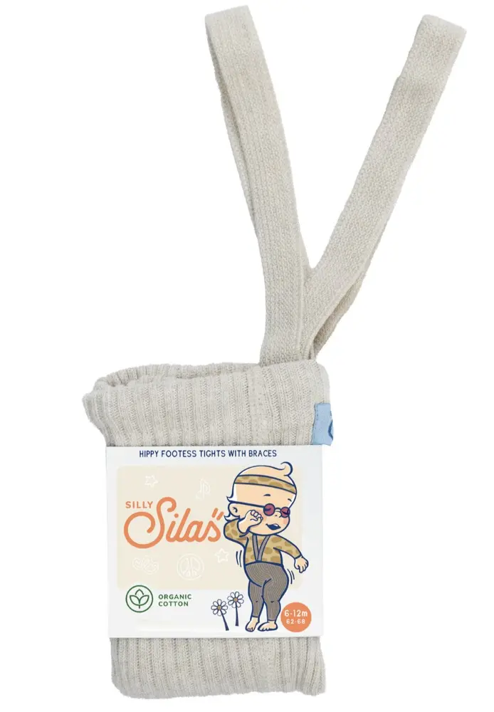 Silly Silas maillot hippy zonder voetjes katoen cream 2-3 jr