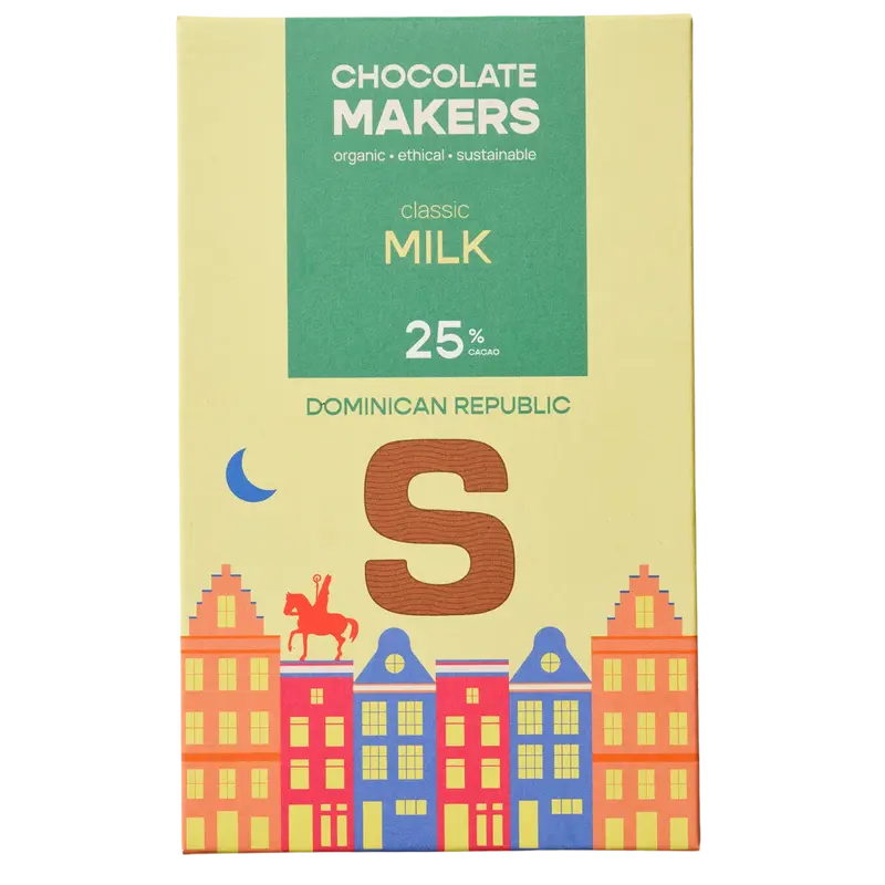 Sintletter Milk 25% Sint - Bio & Fairtrade - Chocolate Makers