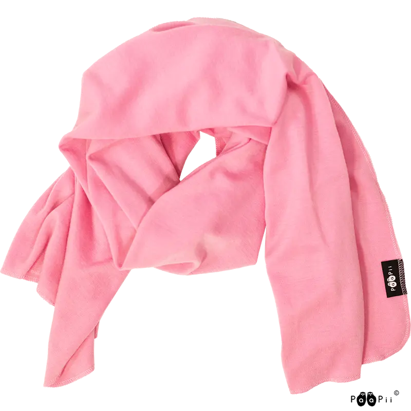 Sjaal / Scarf 100% Merinowol Light Pink – Paapii Design