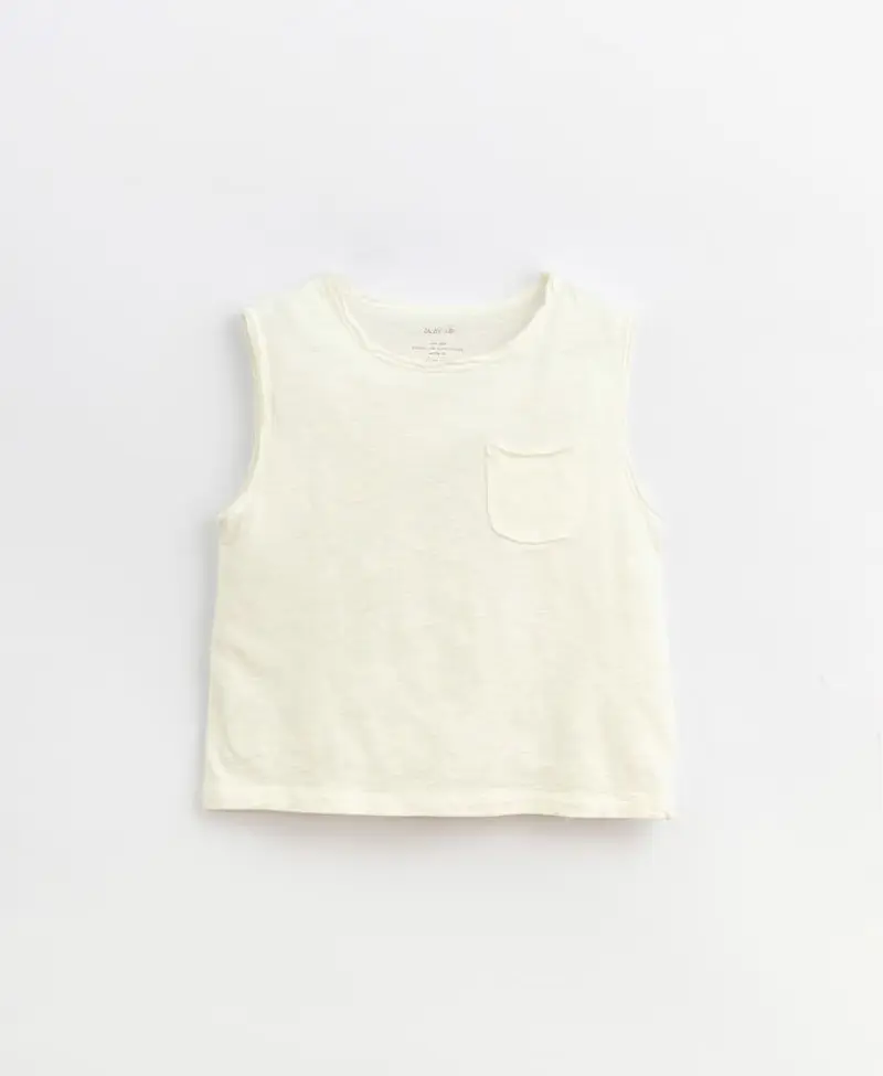 Sleeve-less T-shirt in Organic Cotton