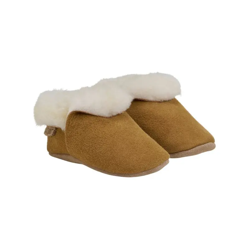 Slofjes Teddy - Suede - Camel - Huttelihut