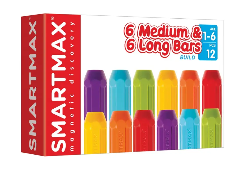 SmartMax XT set - 6 medium + 6 lange magnetische staven