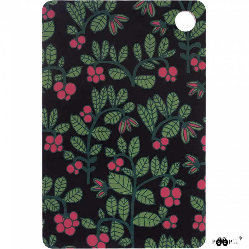 Snijplank Cutting Board Lingonberry Black 30x20cm – Paapii Design