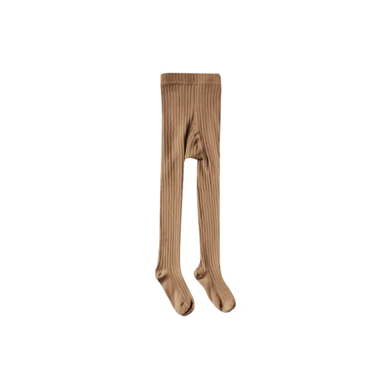 Solid ribbed tights caramel Rylee & Cru