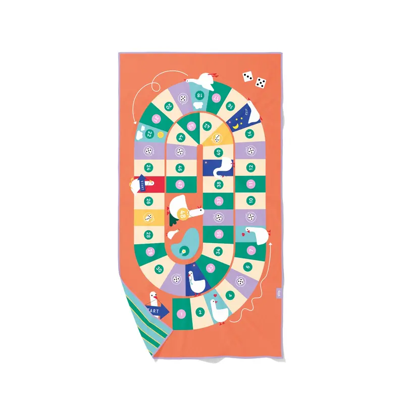 Speelhanddoek Ganzenbord 180 x 100 | Quut