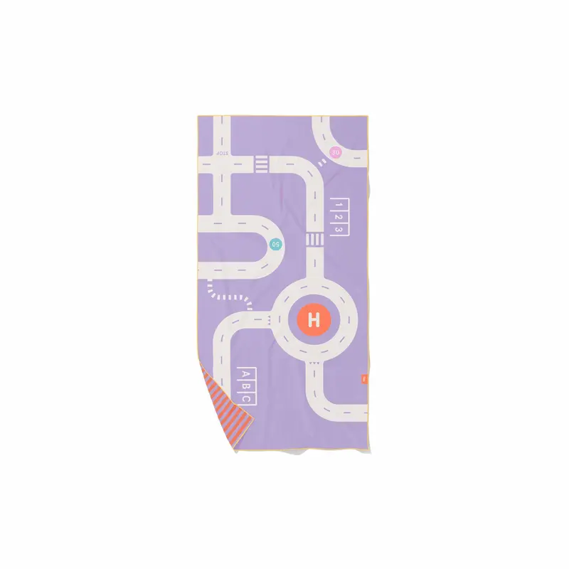 Speelhanddoek On The Road Lavender 140 x 70 | Quut