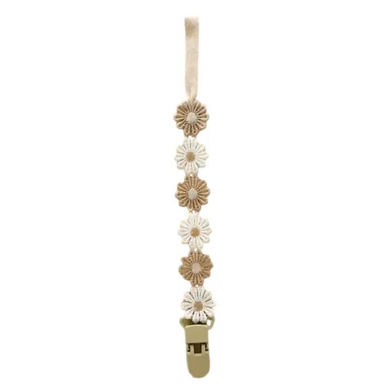 Speenclip 'Beige Daisy'