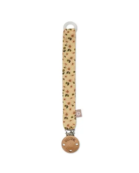 Speenkoord - Biologisch katoen - Butter yellow/bloemen - SmallStuff