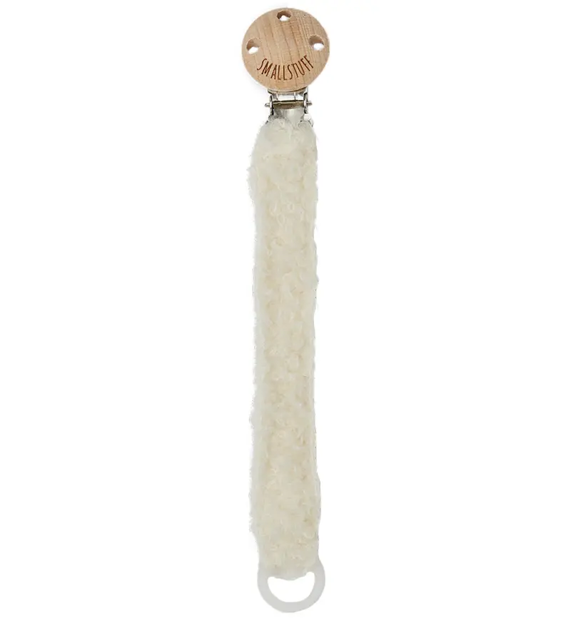 Speenkoord bouclé - Merino wol - Off white - SmallStuff