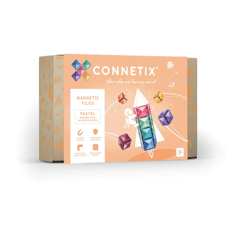 Square Pack Pastel 40 delig | Connetix Tiles