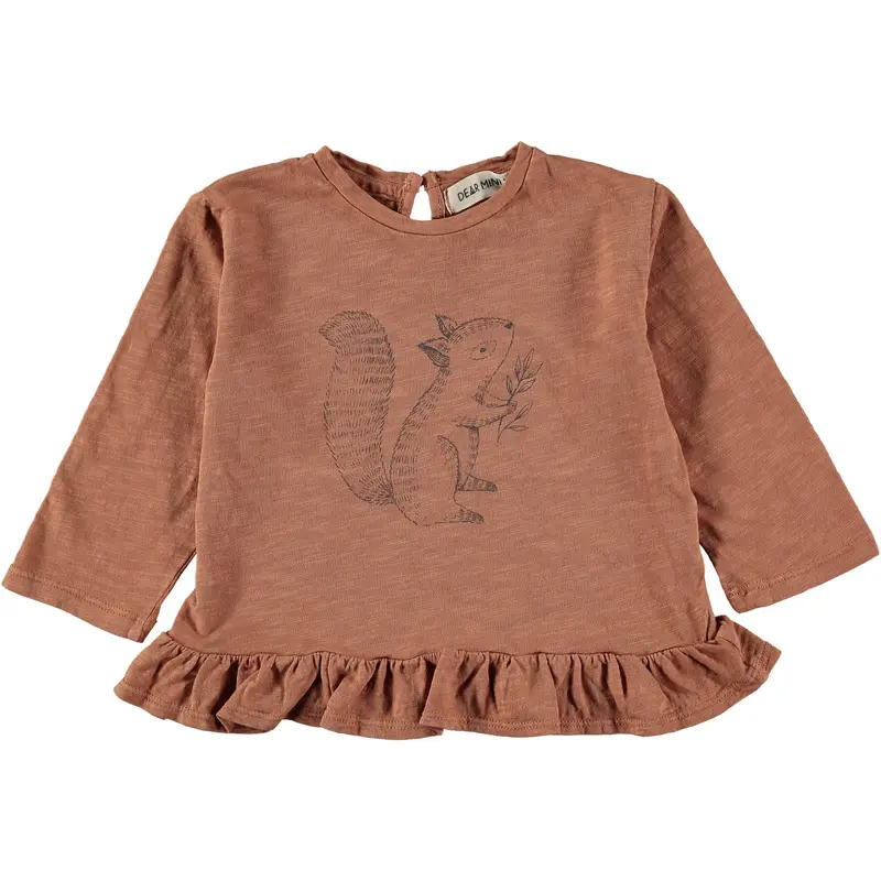 Squirrel T-shirt clay Dear Mini