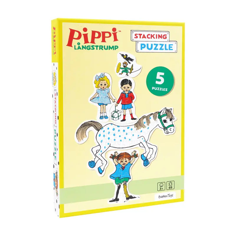 Stapel Puzzels Pippi Langkous  | Barbo Toys