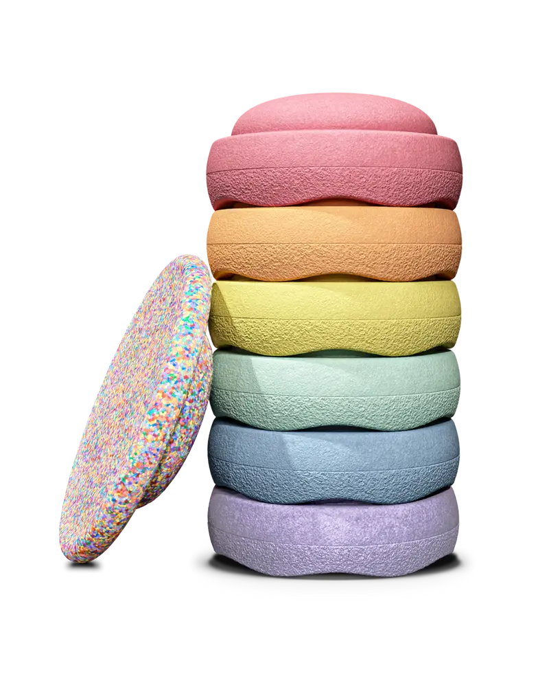 Stapelstein Super Confetti Rainbow Set | Pastel