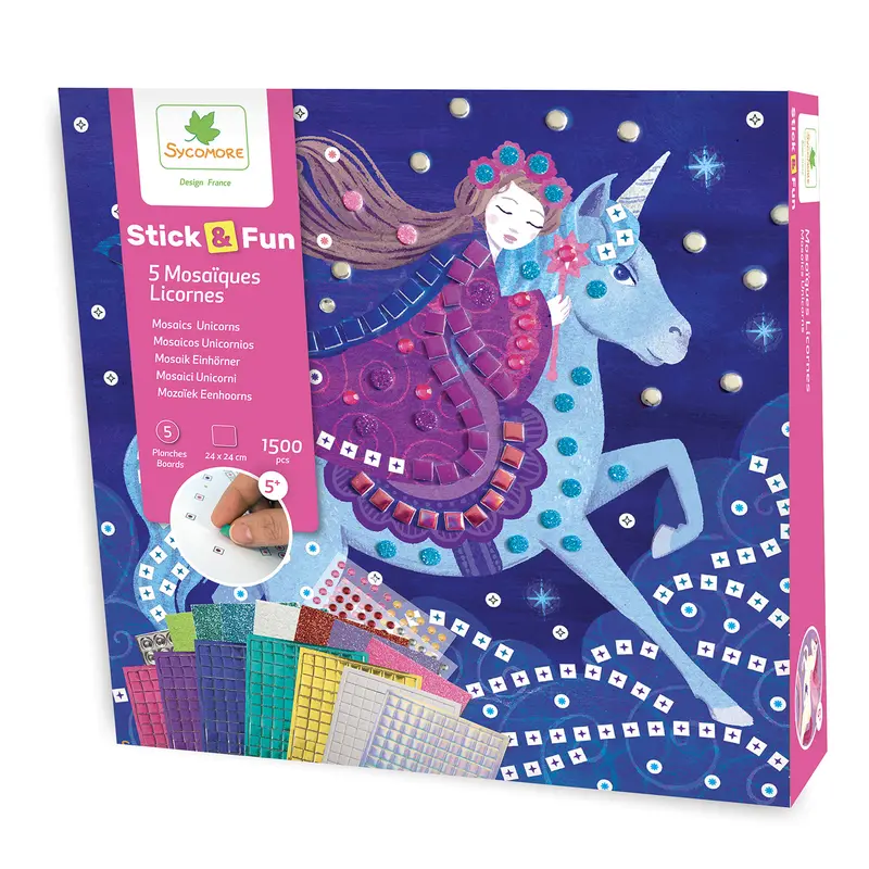 Stick en Fun Mozaïek Eenhoorns | Sycomore