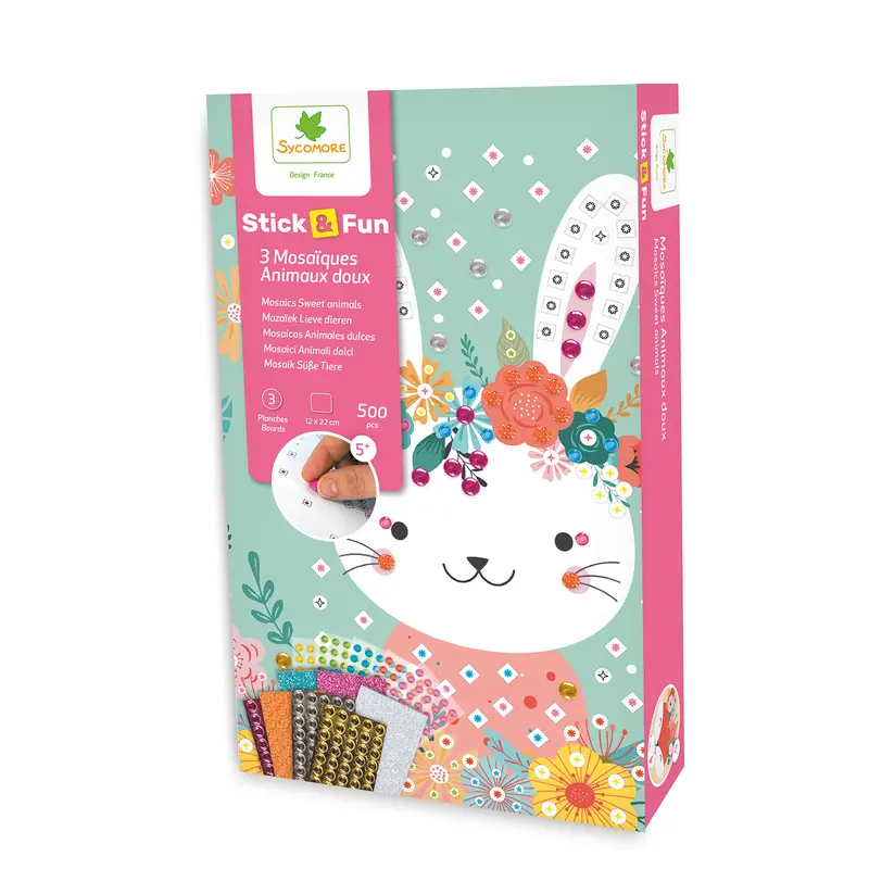 Stick en Fun Mozaïek Lieve Dieren | Sycomore