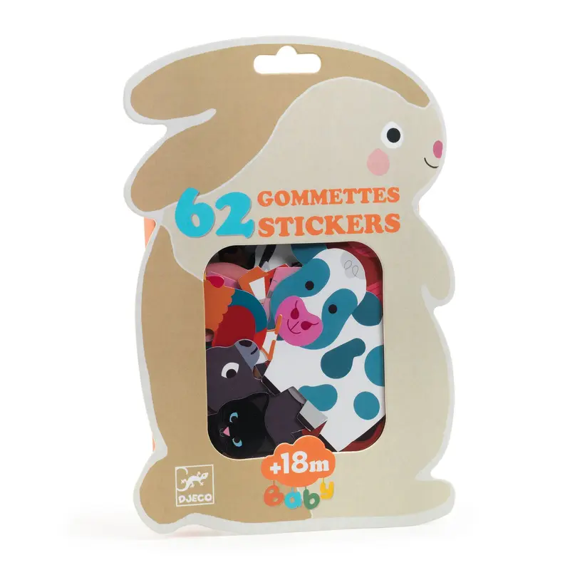 Stickers Boerderijdieren 62 Stuks | Djeco