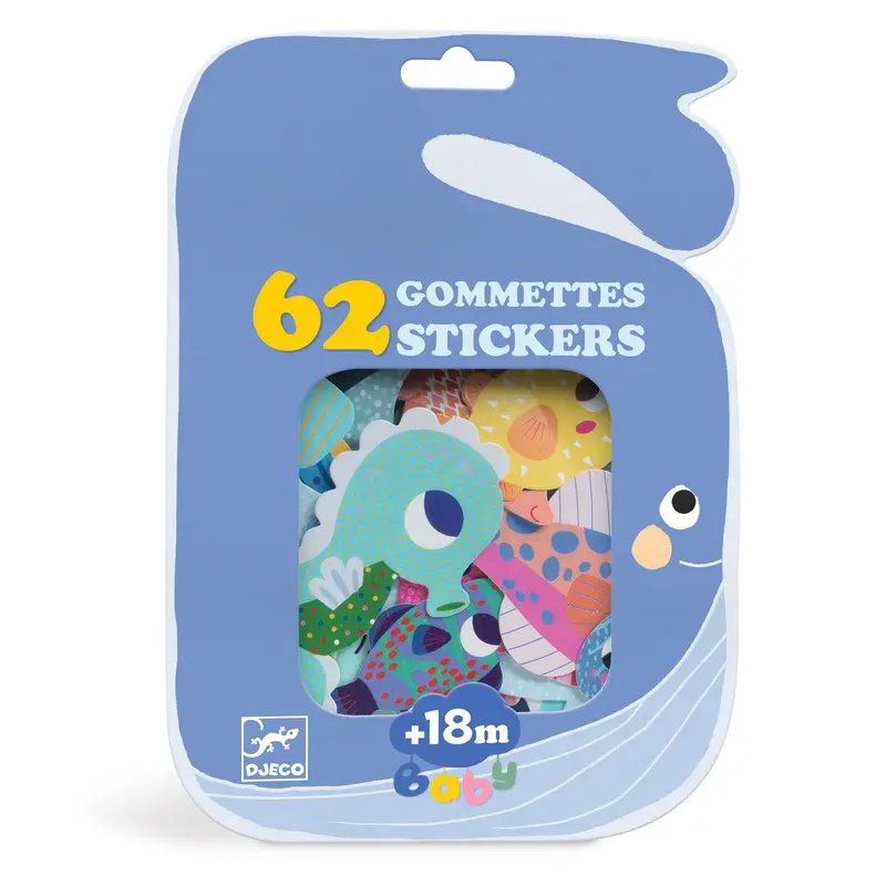 Stickers Zeedieren 62 Stuks | Djeco