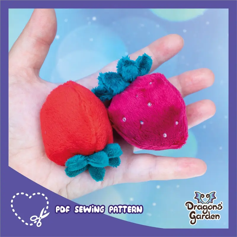 Strawberry Plushie Sewing Pattern