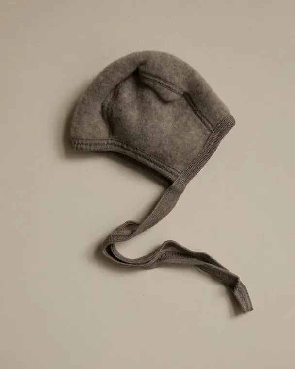 Strik mutsje - Bonnet - Wol fleece - Biologisch merino wol - Engel Natur