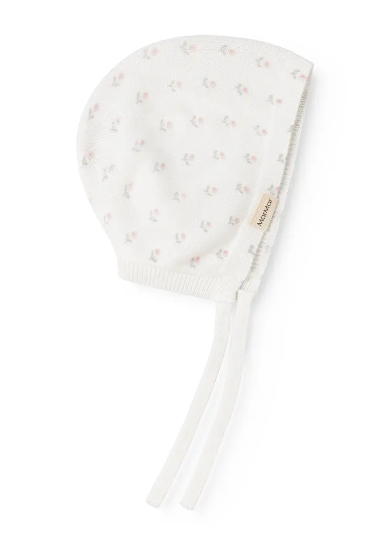 Strikmutsje Axa - Flower Stripe – Biologisch katoen & modal – MarMar Copenhagen