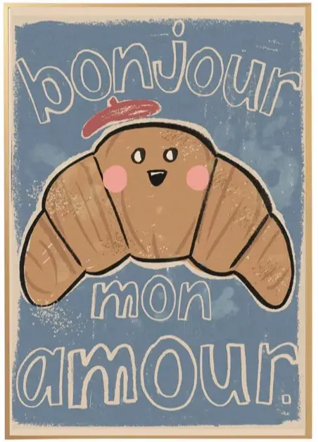 Studio loco poster croissant 50 x 70 cm