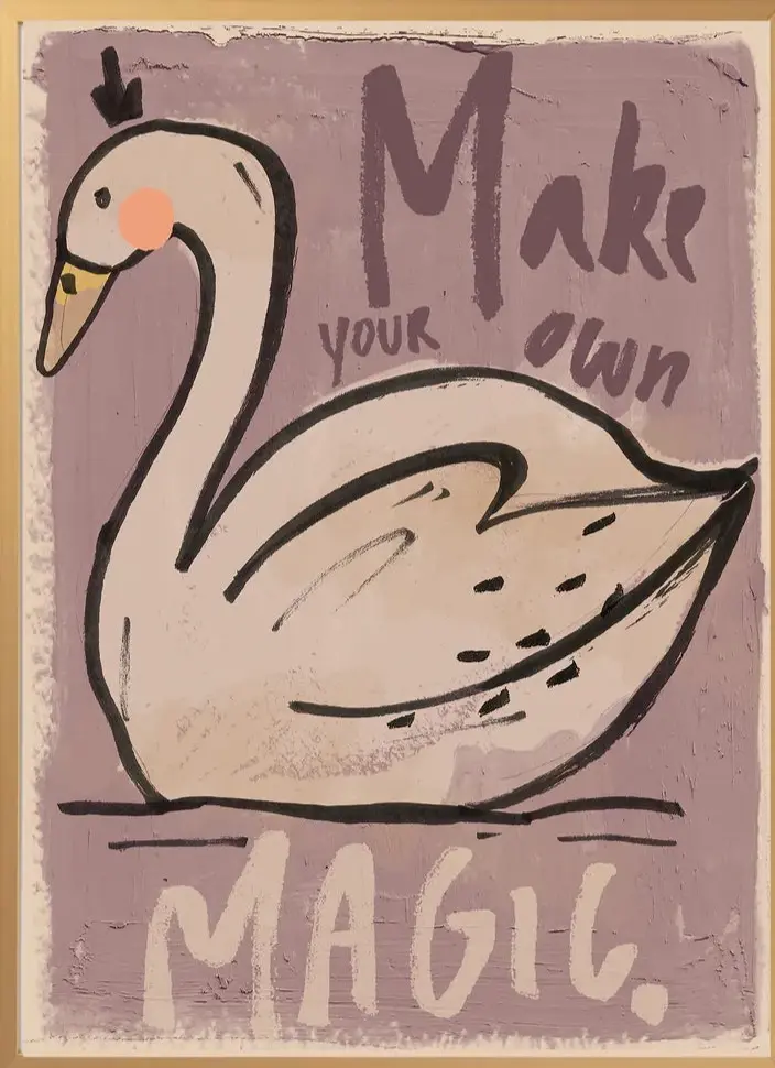 Studio loco poster magic swan 50 x 70 cm