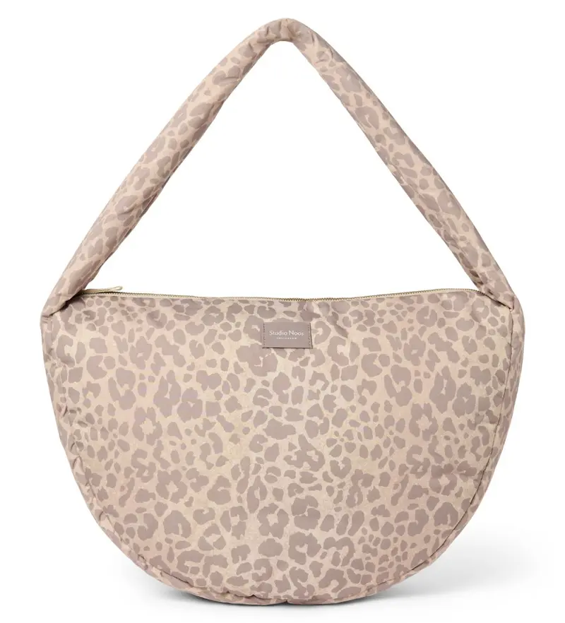 Studio Noos puffy cross body bag beige leopard