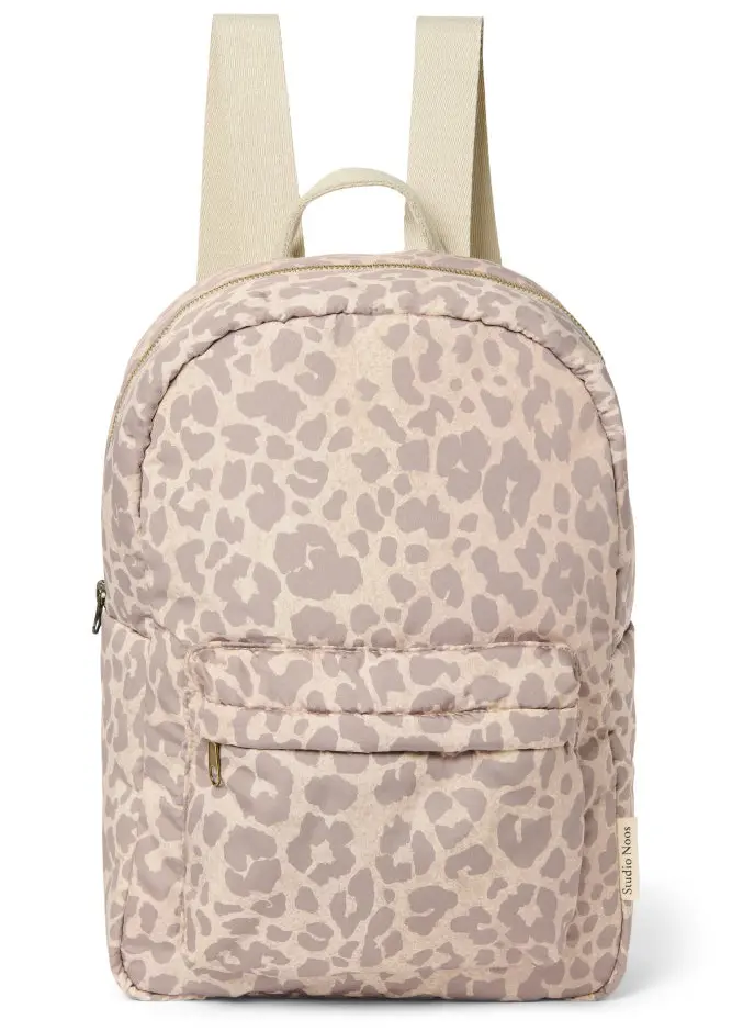 Studio Noos rugzak midi beige leopard