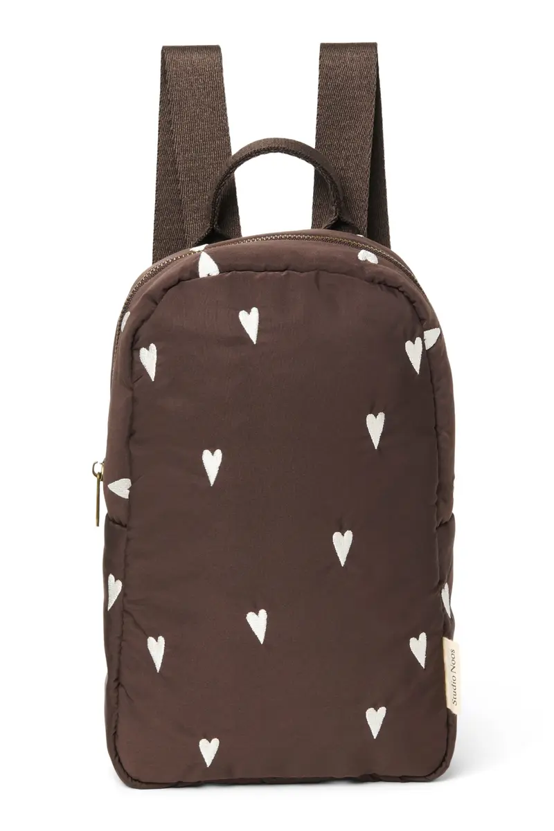 Studio Noos rugzak mini brown hearts