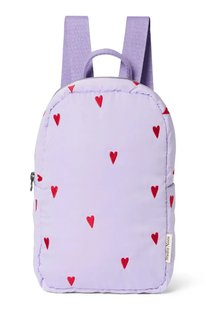 Studio Noos rugzak mini purple hearts